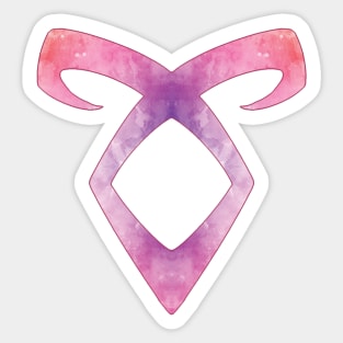 Shadowhunters rune / The mortal instruments - Angelic power rune (pink watercolour) - Clary, Alec, Jace, Izzy, Magnus - Malec - Parabatai Sticker